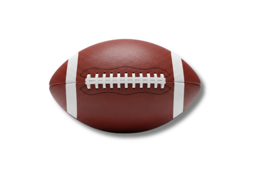 american football isolated on white