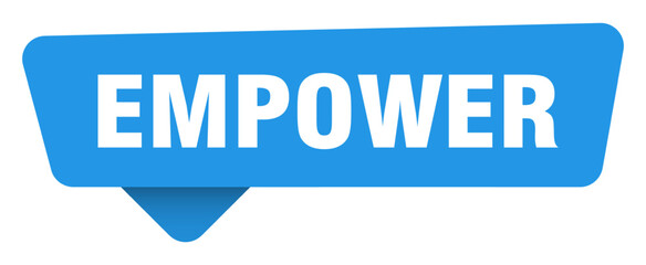 empower sticker. empower blue sign isolated on transpatent background