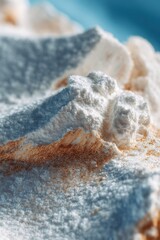 Close-Up of Textured White and Brown Rock Formation with Soft Lighting.