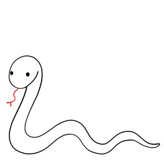 白蛇のイラスト