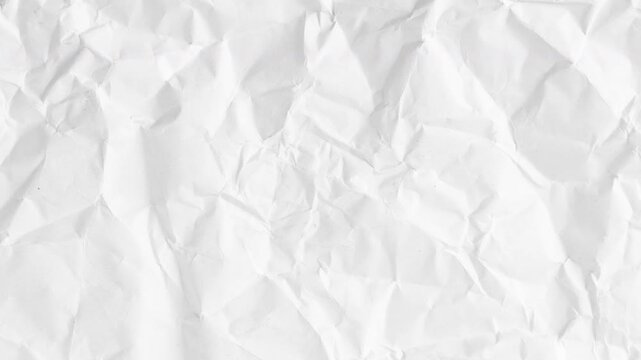 Background paper texture stop motion animation.A seamless loop animation of a white wrinkled paper texture. Perfect for creative projects.