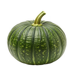 Green pumpkin isolated on transparent background