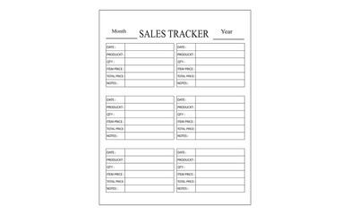 sales tracker book interior template graphic 