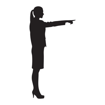 Man Pointing Forward Silhouette