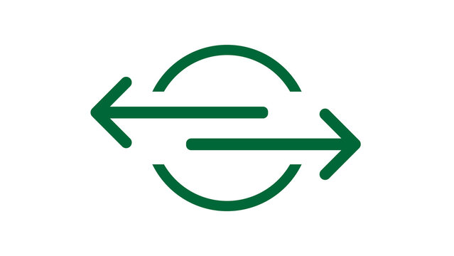 A cyclical process is presented by green arrows forming a loop on black background.