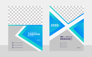 Technology Book Cover Design Templates 2030  Modern Business Layout