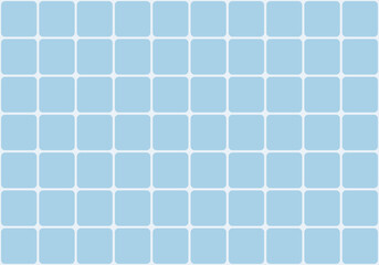 レトロな銭湯や浴室をイメージした青いタイル柄のシームレスパターン　お風呂場のタイル壁背景　ベクターイラスト