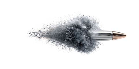 High-Speed Bullet Impact with Cloud of Debris