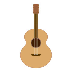 Fototapeta premium Acoustic guitar cartoon cute design