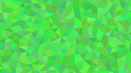 A vibrant green geometric mosaic with a dynamic interplay of triangles, creating a visually stimulating and modern abstract pattern