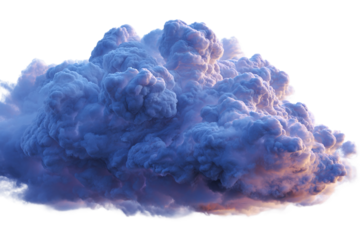 3D Heavy Thundercloud in Storm Scene isolated on transparent background