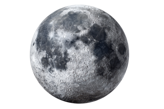 Full Moon Detailed Surface View with Craters and Texture