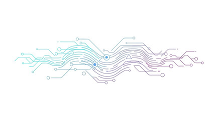 Intricate network illustration depicting connectivity and digital circuit design aesthetic
