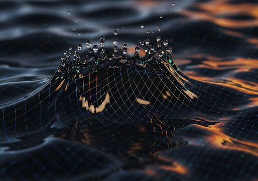 Iridescent digital fluid crown