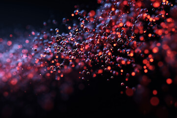 A cloud of nano-sized glowing particles forming an airy wellness energy field, representing modern bio-health concepts.