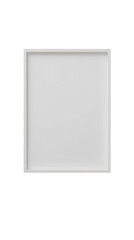 Blank white frame ready for art display, featuring a minimalist design that enhances any space while providing a clean aesthetic on transparent background