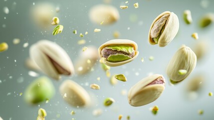 Dubai Chocolate Kunafa Pistachio on white background,Dubai Chocolate bar with green kadayif and pistachio spread,popular and viral chocolate 2024,space for text.