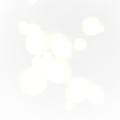 White and gold dust particles with glowing sparkle float on transparent background. Elegant festive effect ideal for Christmas, holiday decorations, and winter magical overlays.