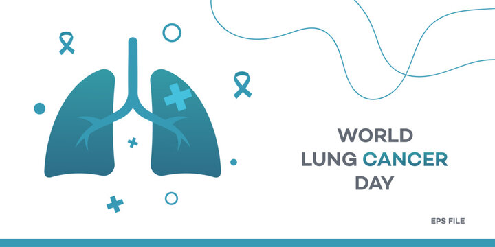 World Lung Cancer Day  Medical Awareness Vector Illustration - Powered by Adobe
