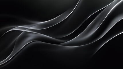 Fototapeta premium Elegant Silky Smoke Waves on Dark Background for Abstract Design
