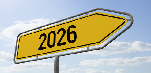 Arrow Signpost - 2026 - 3d rendering
