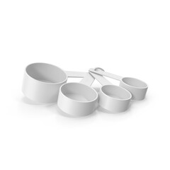 measuring spoons in different sizes isolated on transparent background. Clipping Path