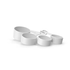 measuring spoons in different sizes isolated on transparent background. Clipping Path