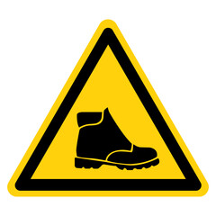 Wear Safety Shoe Symbol Sign ,Vector Illustration, Isolate On White Background Label.EPS10