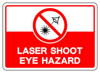 Laser Shoot Eye Hazard Symbol Sign ,Vector Illustration, Isolate On White Background Label.EPS10