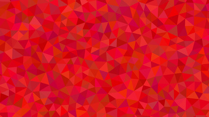 Intense polygonal background with a rich tapestry of shades of red color