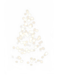 Gold Bokeh PNG with Transparent Overlay for Festive Designs on transparent background