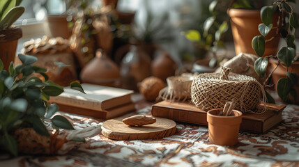 still life with christmas decorations