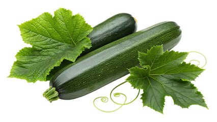 Fresh zucchini harvest with vibrant green leaves ready for healthy recipes and culinary creations for nutrition and dietary needs