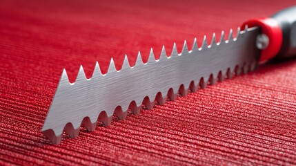 Innovative shearing blade process in a factory system macro shot of machine operation industrial environment