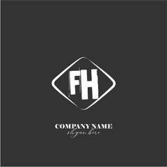 vector FH illustration of a logo for a company background abstract