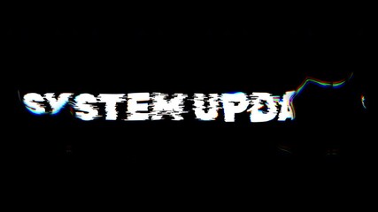4K System update trippy liquid glitch effect animation. - Powered by Adobe