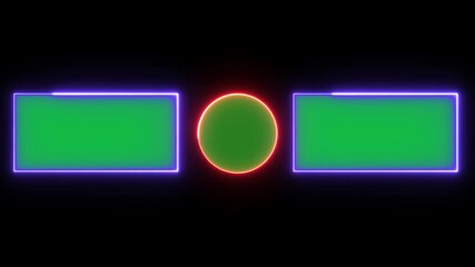 Neon light end screen template animation