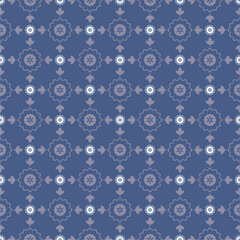 Seamless Abstract Geometric Floral Pattern  Black and White Ornamental Damask Background for Textile  Wallpaper