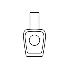 Nail Polish Bottle Icon – Minimal Cosmetic Beauty Outline