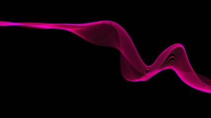 Abstract Pink Wavy Lines Forming a Flowing Ribbon on Black Background Keywords: abstract, background, black, bright, color, curve, design, digital, dynamic, energy, flow, flowing, fluid, graphic - Powered by Adobe