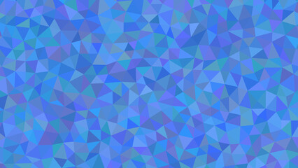 A vibrant geometric mosaic of cool blue tones creates a visually stunning pattern with a harmonious blend of colors and intricate shapes