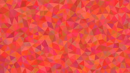 An eyecatching red mosaic of geometric shapes creates a dynamic pattern, with each triangle contributing to the overall vibrant composition