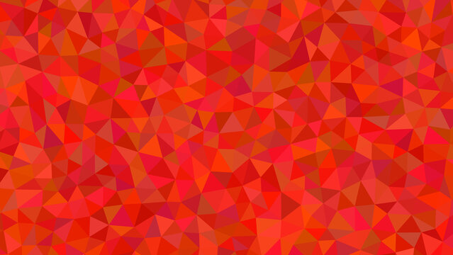 A vibrant mosaic of red triangles creates a dynamic and textured background, evoking warmth, energy, and a sense of geometric harmony