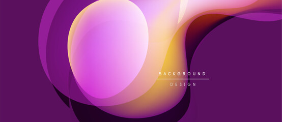 Abstract purple, orange gradients form flowing shapes. Modern design element suitable for backgrounds, banners, presentations. Minimalist aesthetic.