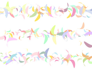 set of abstract colorful butterflies