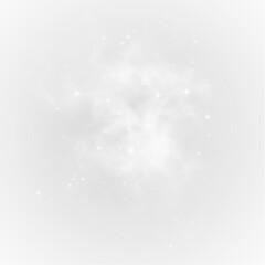 PNG Transparent White Smoke Overlay with Starry Effect on transparent background