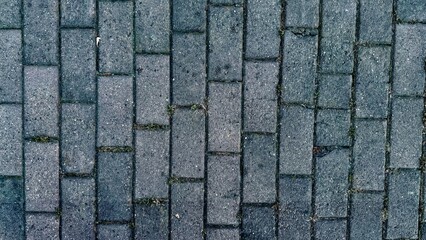herringbone brick pavement with subtle moss accents and natural texture ideal minimalist background