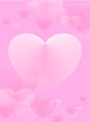 Many lines of hearts Stacked together in a distributed manner Use it as a background for a love story.