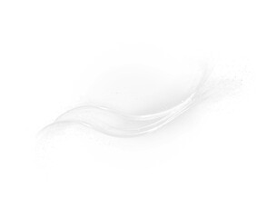 White Swirl PNG Overlay with Glowing Sparkles on transparent background