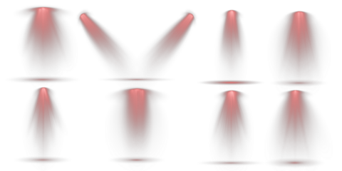 Transparent background. Overlay effects simulate professional studio illumination. Transparent allows seamless web or poster use. Bright spotlights shine down, forming focused light circles. Scene.